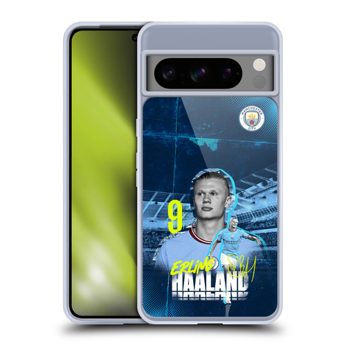 Manchester City Man City FC 2022/23 First Team Erling Haaland Soft Gel Case for Google Pixel 8 Pro