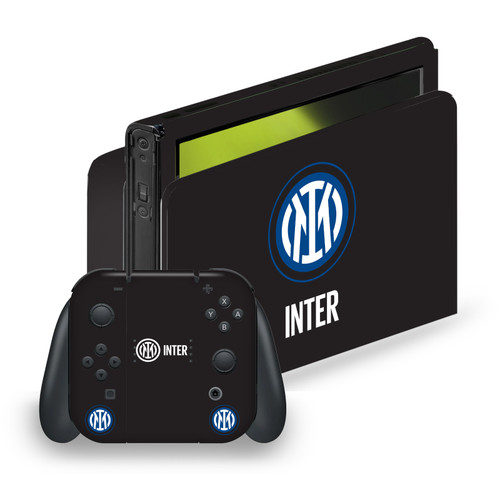 Fc Internazionale Milano Badge Logo On Black Vinyl Sticker Skin Decal Cover for Nintendo Switch OLED