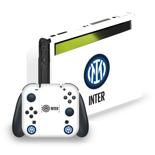 Fc Internazionale Milano Badge Logo On White Vinyl Sticker Skin Decal Cover for Nintendo Switch OLED