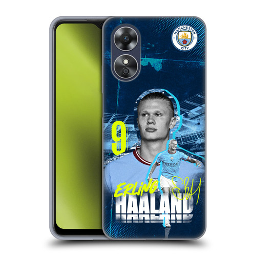 Manchester City Man City FC 2022/23 First Team Erling Haaland Soft Gel Case for OPPO A17