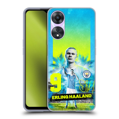 Manchester City Man City FC 2023/24 First Team Erling Haaland Soft Gel Case for OPPO A78 4G
