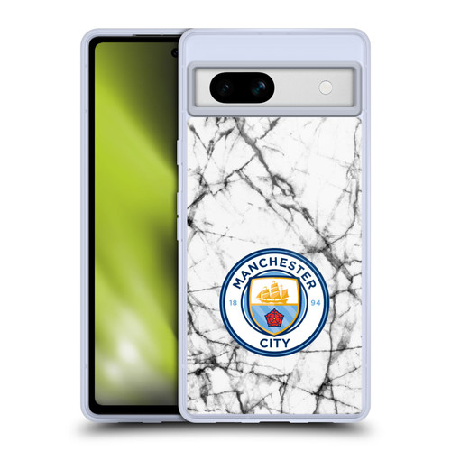 Manchester City Man City FC Marble Badge Full Colour Soft Gel Case for Google Pixel 7a
