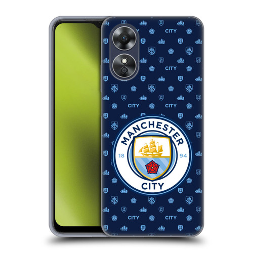 Manchester City Man City FC Patterns Dark Blue Soft Gel Case for OPPO A17