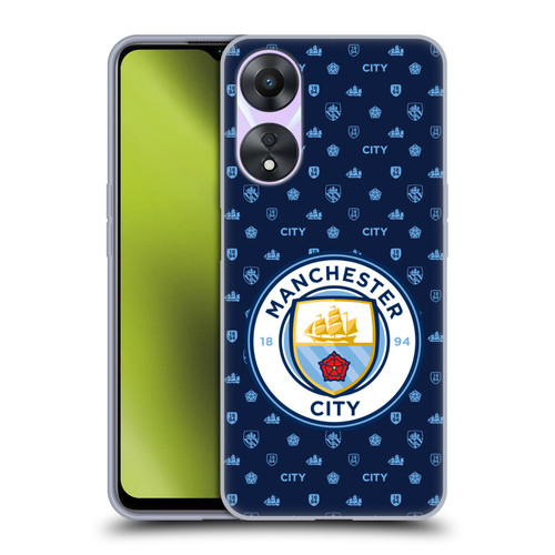 Manchester City Man City FC Patterns Dark Blue Soft Gel Case for OPPO A78 4G