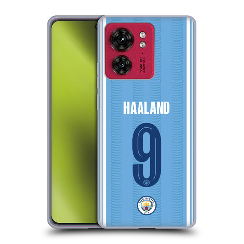Manchester City Man City FC 2023/24 Players Home Kit Erling Haaland Soft Gel Case for Motorola Moto Edge 40