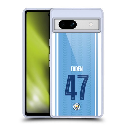 Manchester City Man City FC 2023/24 Players Home Kit Phil Foden Soft Gel Case for Google Pixel 7a