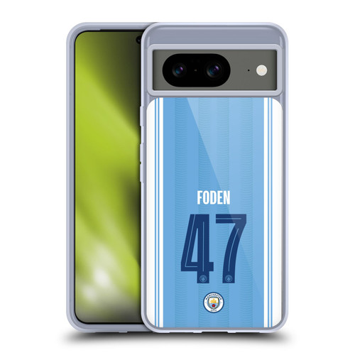 Manchester City Man City FC 2023/24 Players Home Kit Phil Foden Soft Gel Case for Google Pixel 8