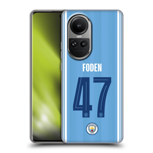 Manchester City Man City FC 2023/24 Players Home Kit Phil Foden Soft Gel Case for OPPO Reno10 5G / Reno10 Pro 5G