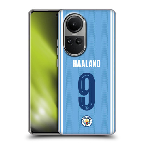 Manchester City Man City FC 2023/24 Players Home Kit Erling Haaland Soft Gel Case for OPPO Reno10 5G / Reno10 Pro 5G