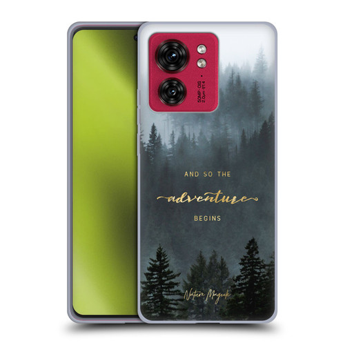 Nature Magick So The Adventure Begins Quote Trees Soft Gel Case for Motorola Moto Edge 40