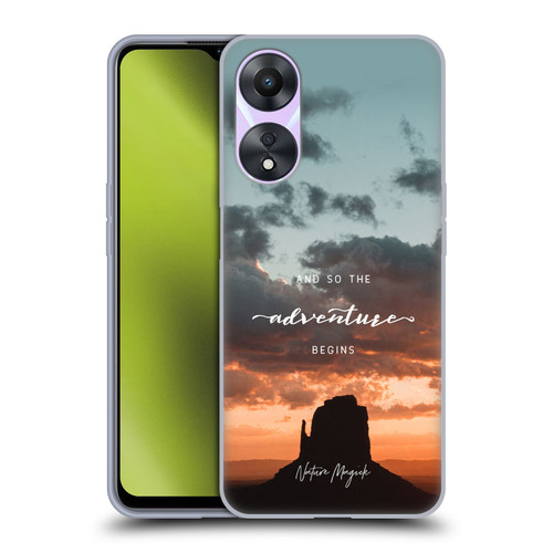 Nature Magick So The Adventure Begins Quote Desert Soft Gel Case for OPPO A78 4G