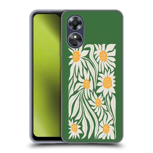 Ayeyokp Plants And Flowers Sunflowers Green Soft Gel Case for OPPO A17