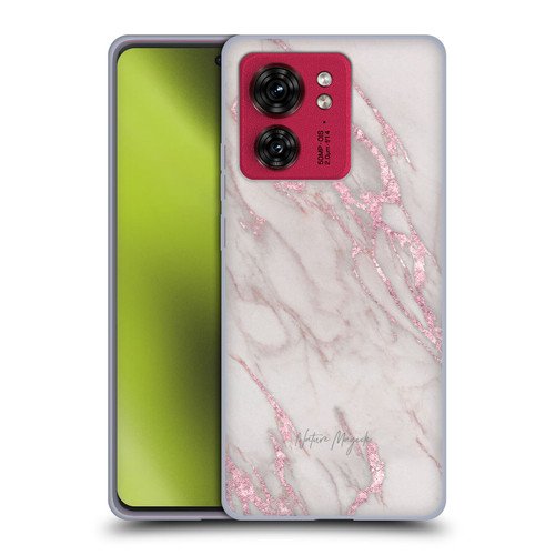 Nature Magick Marble Metallics Pink Soft Gel Case for Motorola Moto Edge 40