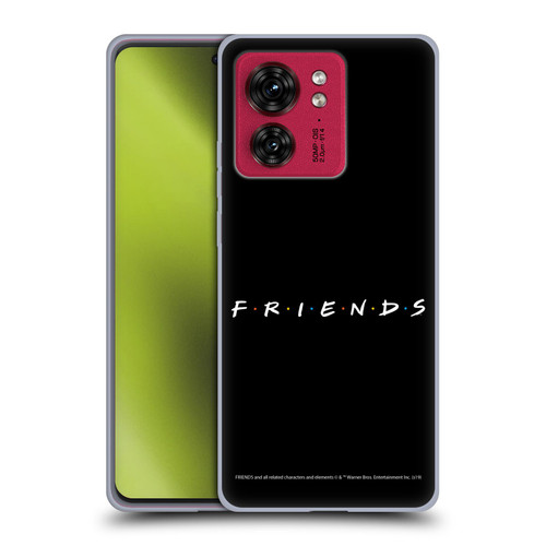 Friends TV Show Logos Black Soft Gel Case for Motorola Moto Edge 40