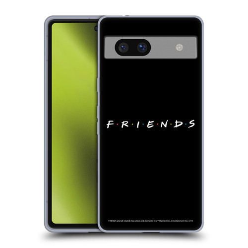 Friends TV Show Logos Black Soft Gel Case for Google Pixel 7a