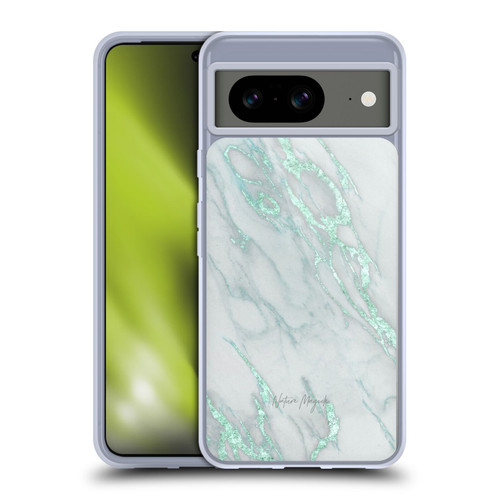 Nature Magick Marble Metallics Teal Soft Gel Case for Google Pixel 8
