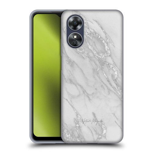Nature Magick Marble Metallics Silver Soft Gel Case for OPPO A17