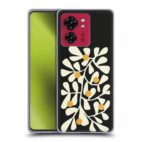 Ayeyokp Plant Pattern Summer Bloom Black Soft Gel Case for Motorola Moto Edge 40
