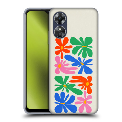 Ayeyokp Plant Pattern Flower Shapes Flowers Bloom Soft Gel Case for OPPO A17