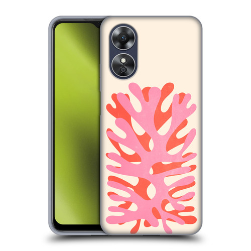 Ayeyokp Plant Pattern Two Coral Soft Gel Case for OPPO A17