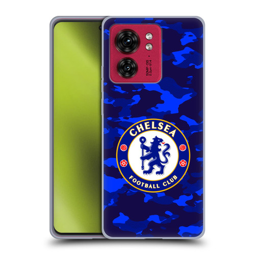 Chelsea Football Club Crest Camouflage Soft Gel Case for Motorola Moto Edge 40