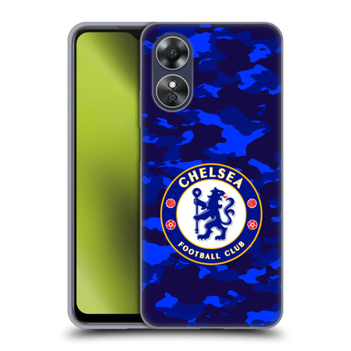 Chelsea Football Club Crest Camouflage Soft Gel Case for OPPO A17
