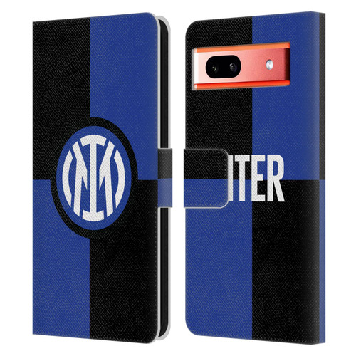 Fc Internazionale Milano Badge Flag Leather Book Wallet Case Cover For Google Pixel 7a
