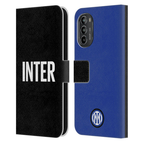 Fc Internazionale Milano Badge Inter Milano Logo Leather Book Wallet Case Cover For Motorola Moto G82 5G