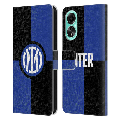 Fc Internazionale Milano Badge Flag Leather Book Wallet Case Cover For OPPO A78 4G