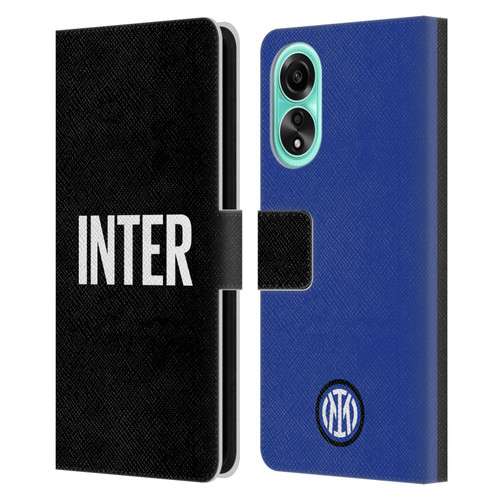 Fc Internazionale Milano Badge Inter Milano Logo Leather Book Wallet Case Cover For OPPO A78 4G