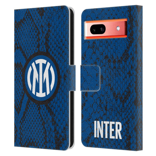 Fc Internazionale Milano Patterns Snake Leather Book Wallet Case Cover For Google Pixel 7a