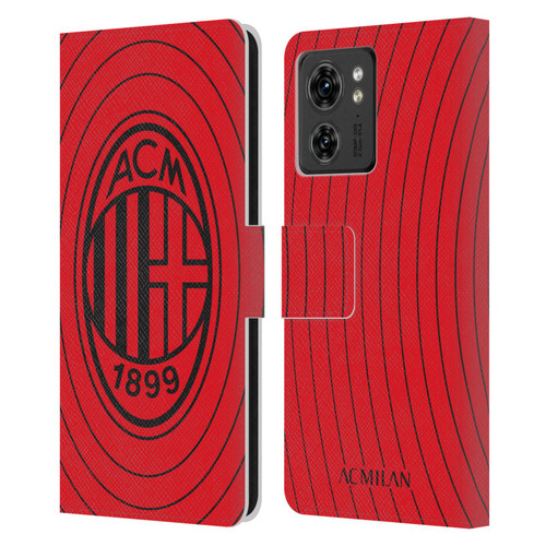 AC Milan Art Red And Black Leather Book Wallet Case Cover For Motorola Moto Edge 40