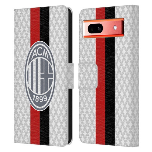 AC Milan 2023/24 Crest Kit Away Leather Book Wallet Case Cover For Google Pixel 7a