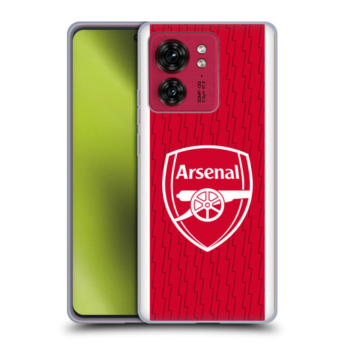 Arsenal FC 2023/24 Crest Kit Home Soft Gel Case for Motorola Moto Edge 40