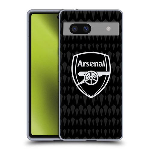 Arsenal FC 2023/24 Crest Kit Home Goalkeeper Soft Gel Case for Google Pixel 7a