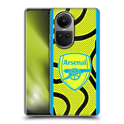 Arsenal FC 2023/24 Crest Kit Away Soft Gel Case for OPPO Reno10 5G / Reno10 Pro 5G