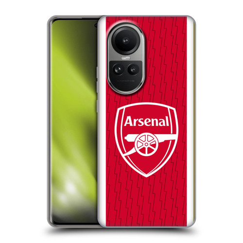 Arsenal FC 2023/24 Crest Kit Home Soft Gel Case for OPPO Reno10 5G / Reno10 Pro 5G