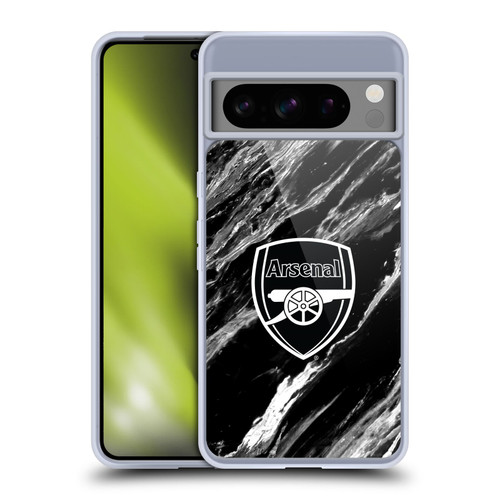 Arsenal FC Crest Patterns Marble Soft Gel Case for Google Pixel 8 Pro