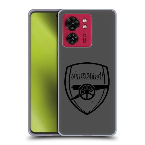 Arsenal FC Crest 2 Black Logo Soft Gel Case for Motorola Moto Edge 40