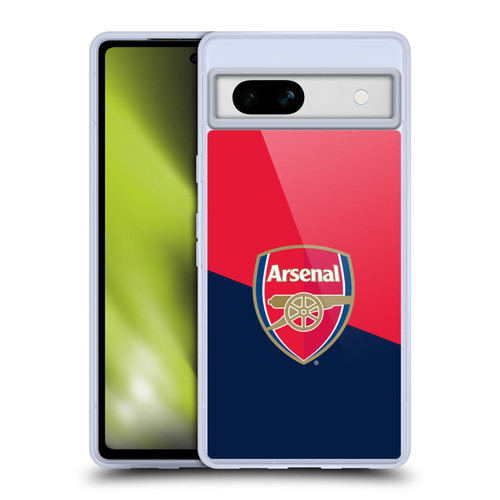 Arsenal FC Crest 2 Red & Blue Logo Soft Gel Case for Google Pixel 7a
