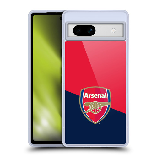 Arsenal FC Crest 2 Red & Blue Logo Soft Gel Case for Google Pixel 7a