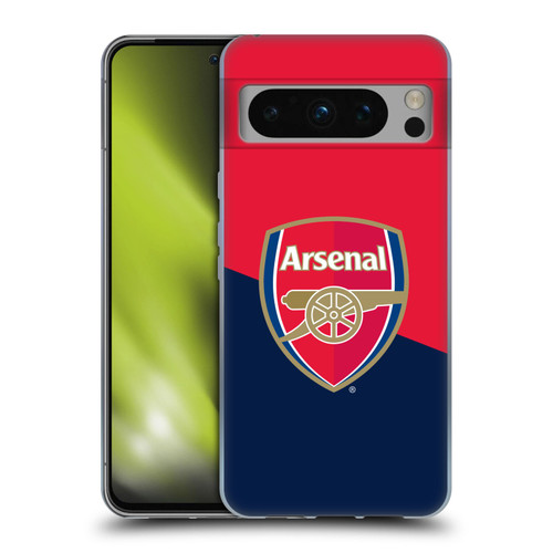 Arsenal FC Crest 2 Red & Blue Logo Soft Gel Case for Google Pixel 8 Pro