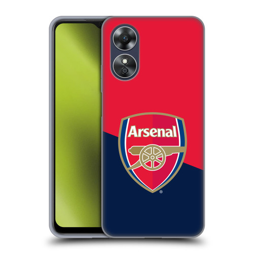 Arsenal FC Crest 2 Red & Blue Logo Soft Gel Case for OPPO A17