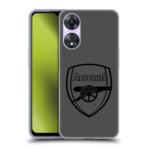 Arsenal FC Crest 2 Black Logo Soft Gel Case for OPPO A78 5G