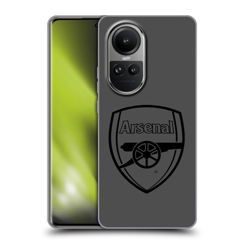 Arsenal FC Crest 2 Black Logo Soft Gel Case for OPPO Reno10 5G / Reno10 Pro 5G