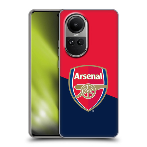 Arsenal FC Crest 2 Red & Blue Logo Soft Gel Case for OPPO Reno10 5G / Reno10 Pro 5G