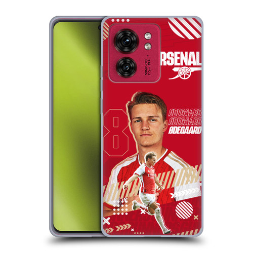 Arsenal FC 2023/24 First Team Martin Ødegaard Soft Gel Case for Motorola Moto Edge 40