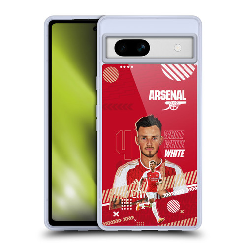 Arsenal FC 2023/24 First Team Ben White Soft Gel Case for Google Pixel 7a