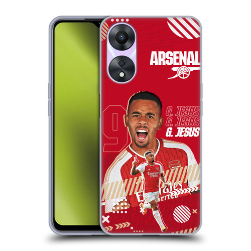 Arsenal FC 2023/24 First Team Gabriel Jesus Soft Gel Case for OPPO A78 5G