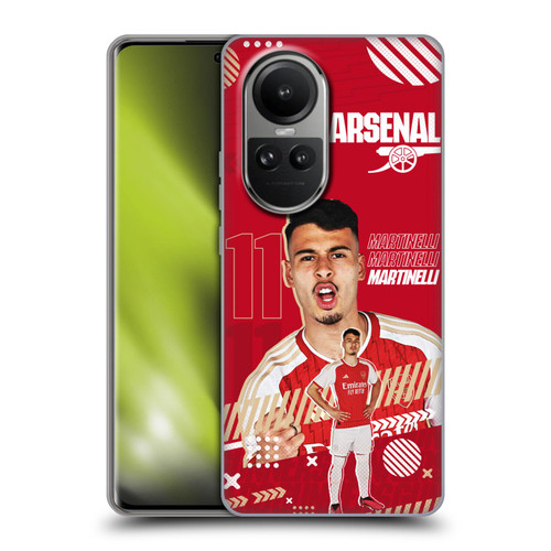 Arsenal FC 2023/24 First Team Gabriel Soft Gel Case for OPPO Reno10 5G / Reno10 Pro 5G